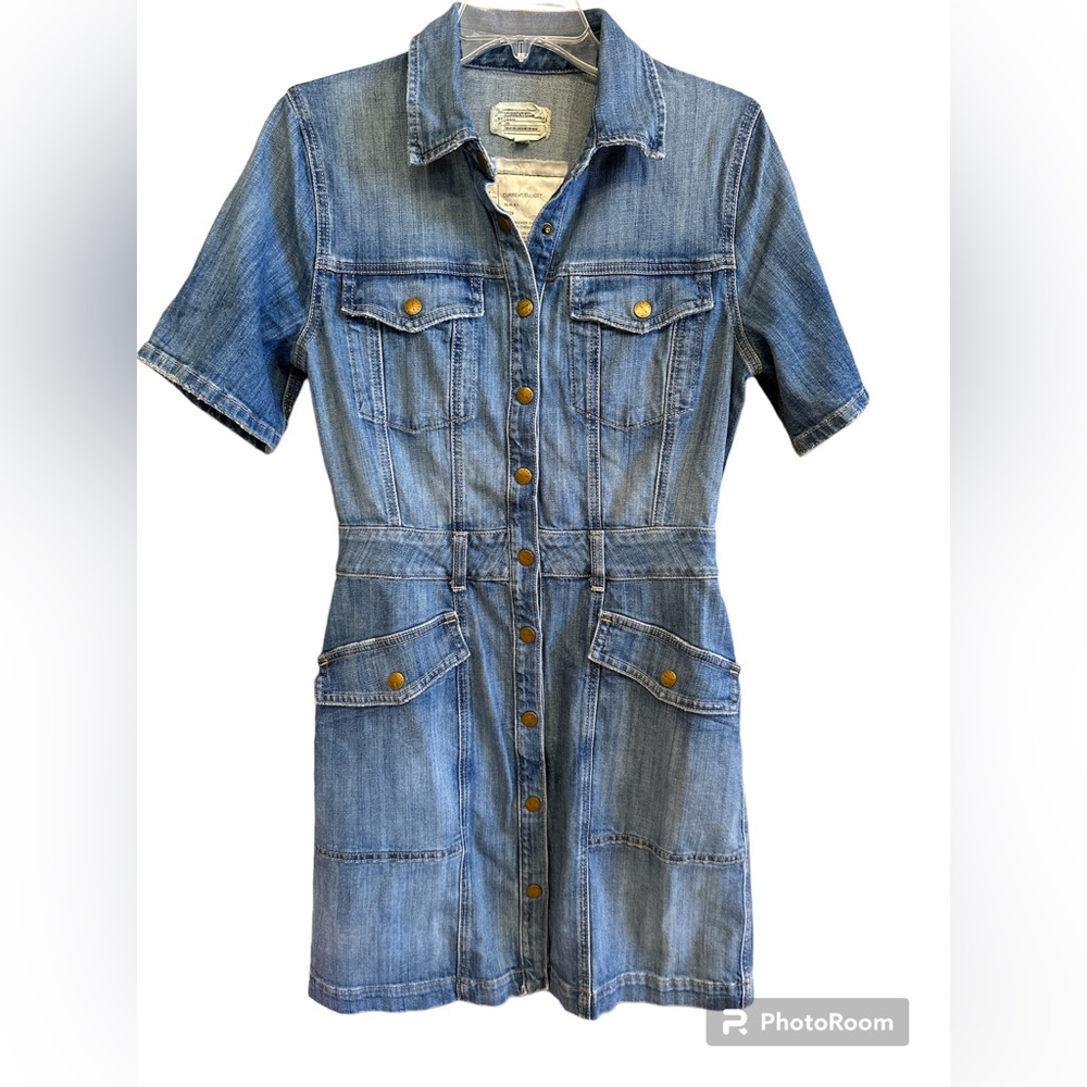 Current/Elliott Blue Denim Mini Dress